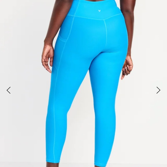NWT OLD NAVY High-Waisted PowerSoft 7/8 Leggings  Color: Nebulous Blue MEDUIM - Picture 6 of 9